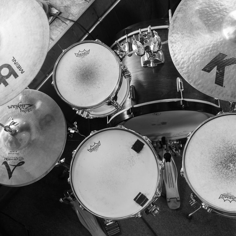 Picture of a Drum Set in our Lessons Studio