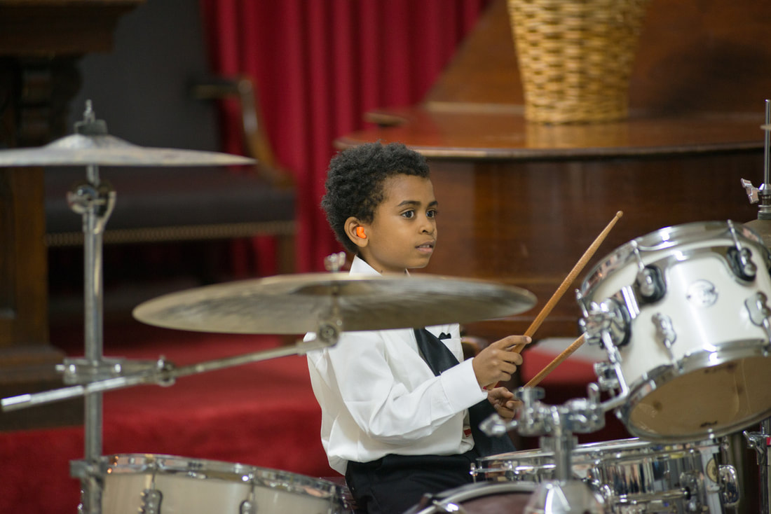 Picture of Our Student Playing Drums