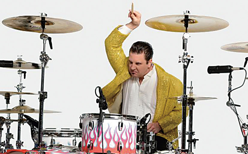Picture of Drummer Who Does A Lot of Tricks