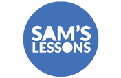 Picture our company's logo. It Is round and blue and says Sam's Lessons on it. To us, our logo means quality lessons that strive to be the best in the world. We are always improving our teaching and our facilities and we strive to be the best. 